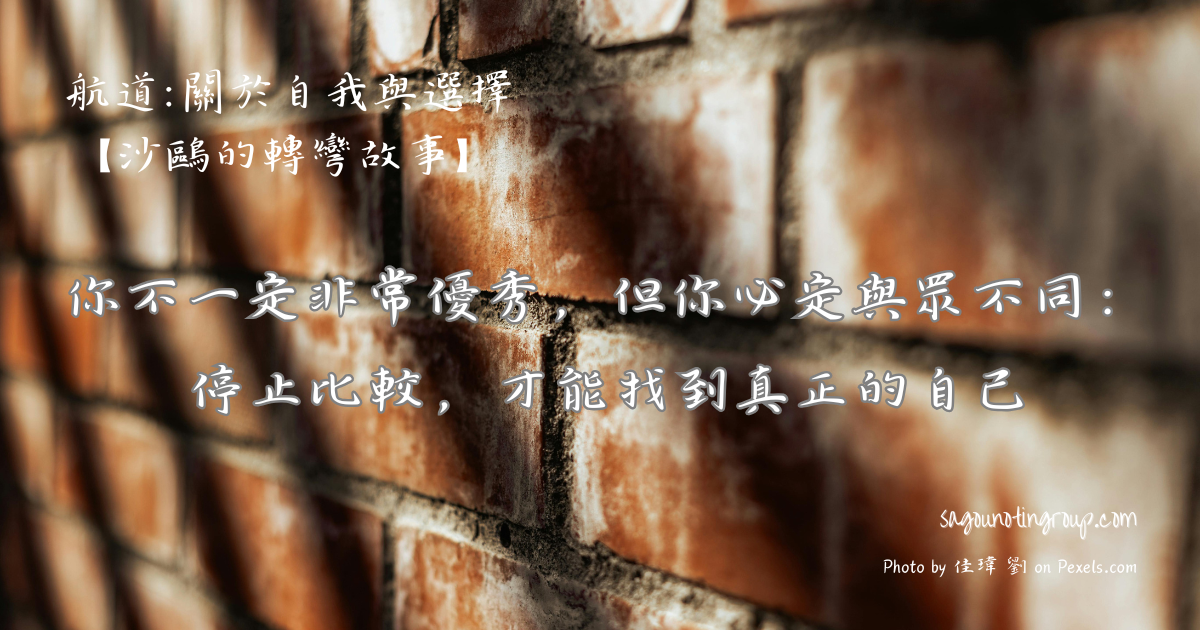 你不一定非常優秀，但你必定與眾不同 停止比較，才能找到真正的自己